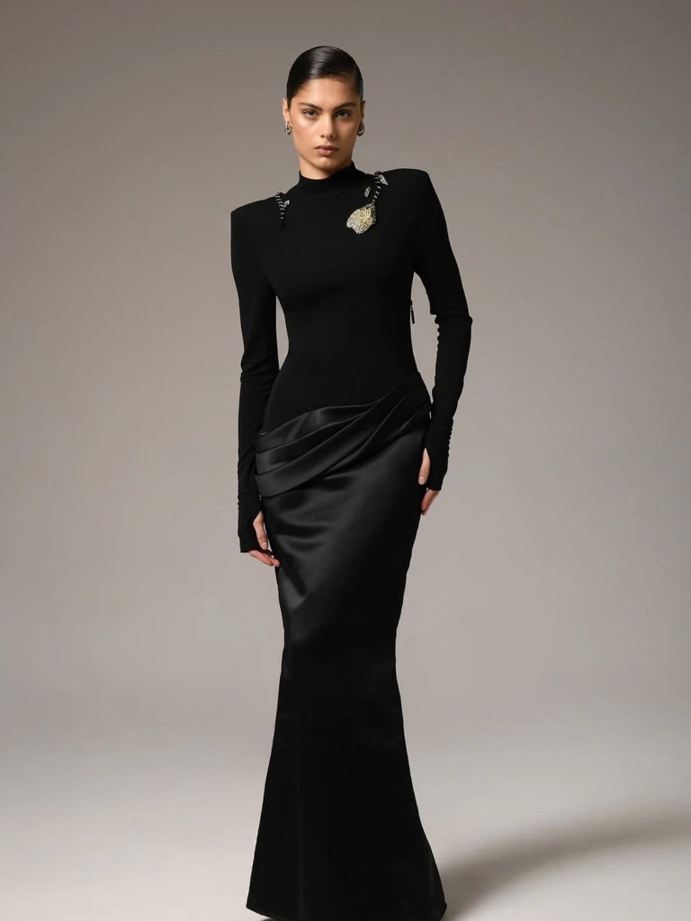 Eden trophy black nafsika skourti gown